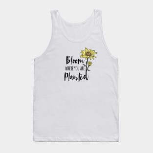 Bloom Where You Are Planted Sunflower Tank Top